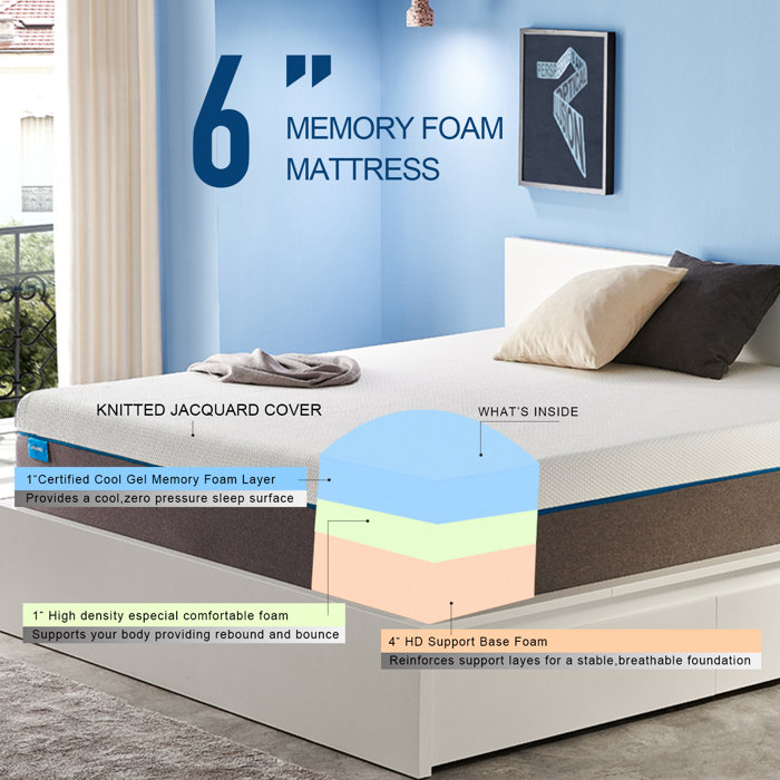 Anlowo Oyt 10inch Firm Support Gel Memory Foam Mattress & Reviews Wayfair
